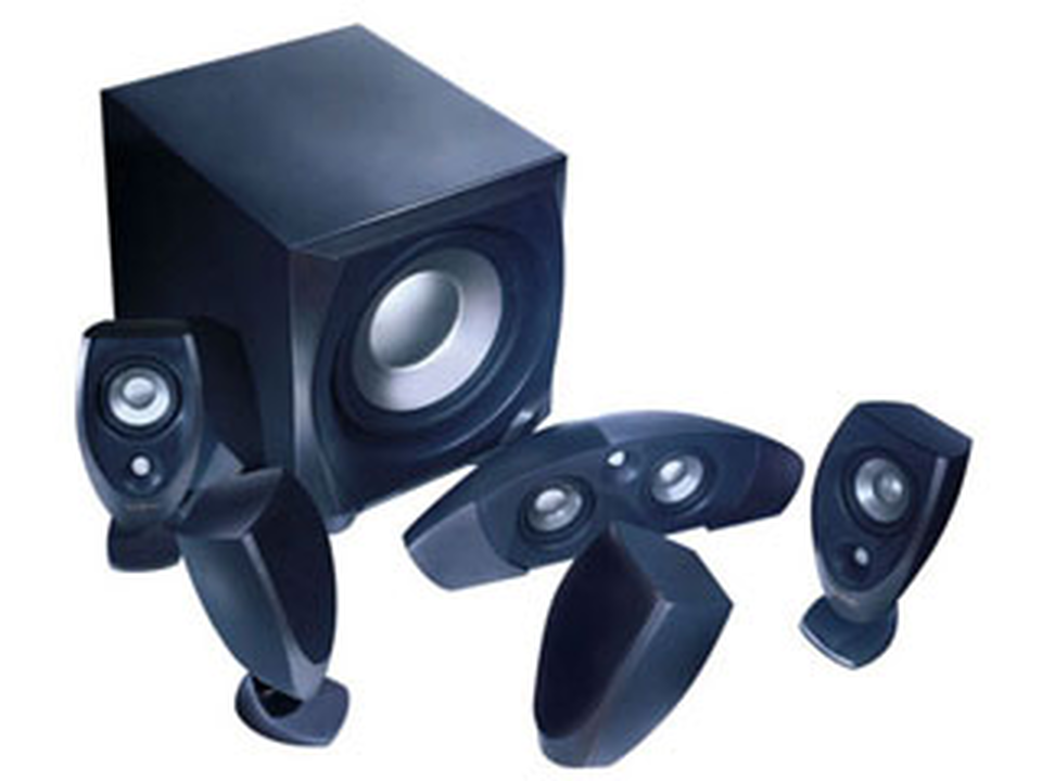 MODULUS HOME THEATER SYSTEM - Black - Complete 6-Piece Home Theater Loudspeaker System - Hero